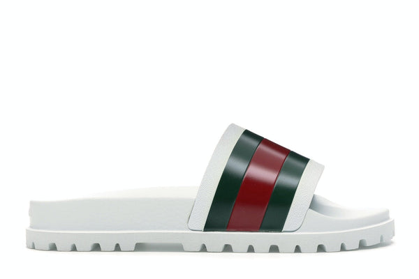 Sandale à enfiler Gucci Web blanche