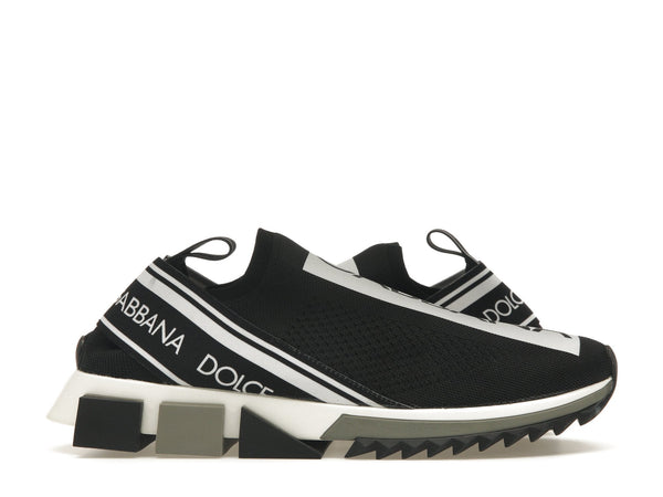 Dolce &amp; Gabbana Sorrento Logo Slip On Noir Gris Blanc
