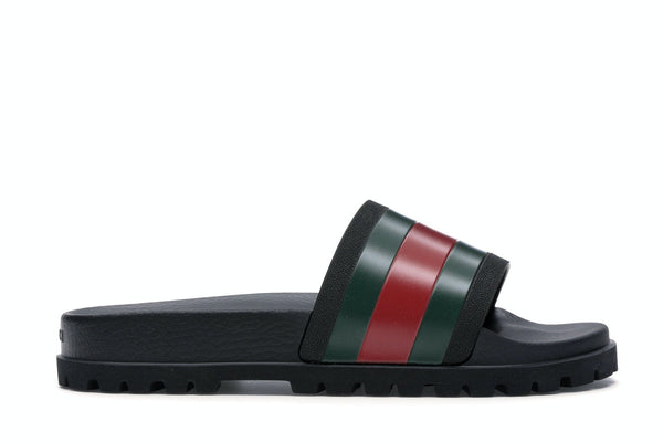 Sandale à enfiler Gucci Web noire