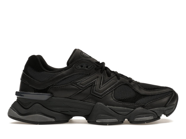 New Balance 9060 Triple Black Cuir