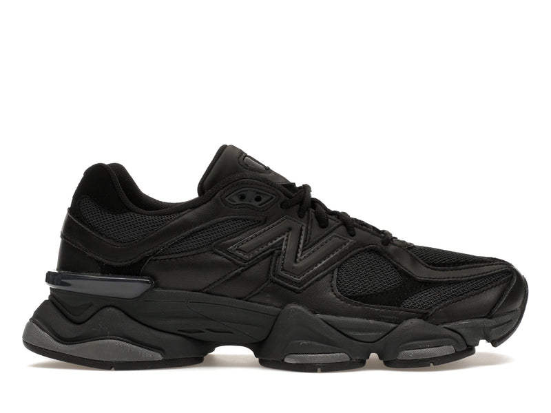 New Balance 9060 Triple Black Cuir