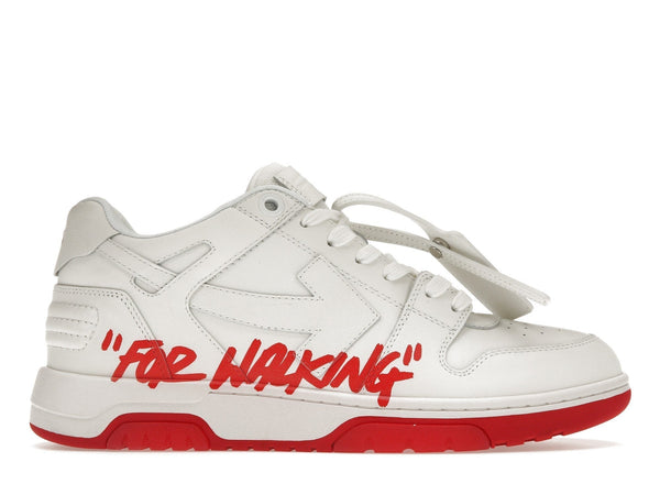 OFF-WHITE Out Of Office OOO Baskets basses Blanc Rouge 