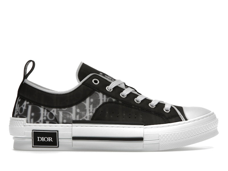 Dior B23 Low Noir Blanc Oblique