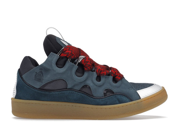 Lanvin Cuir Curb Bleu Gris 