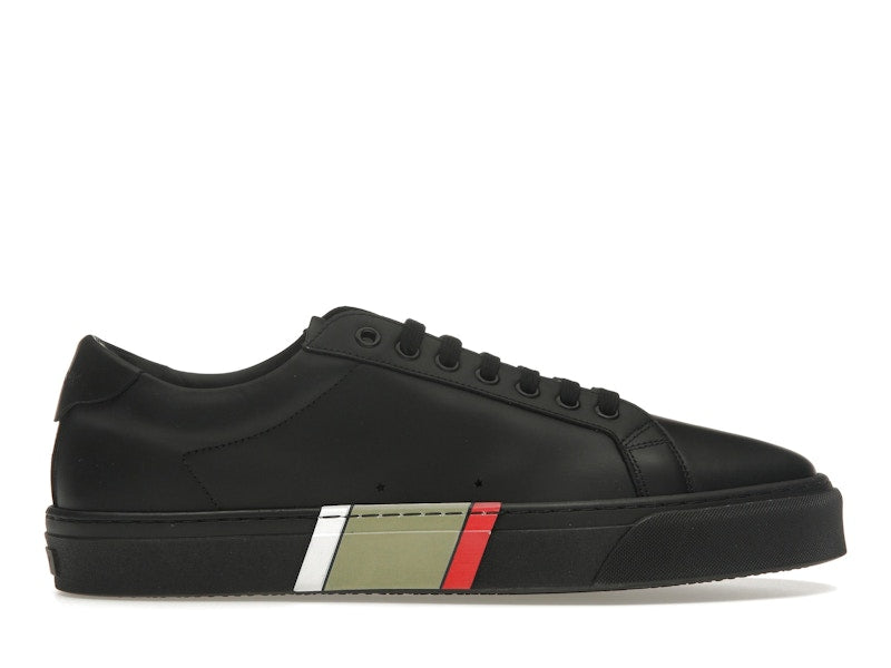 Burberry Icon Stripe Black Leather