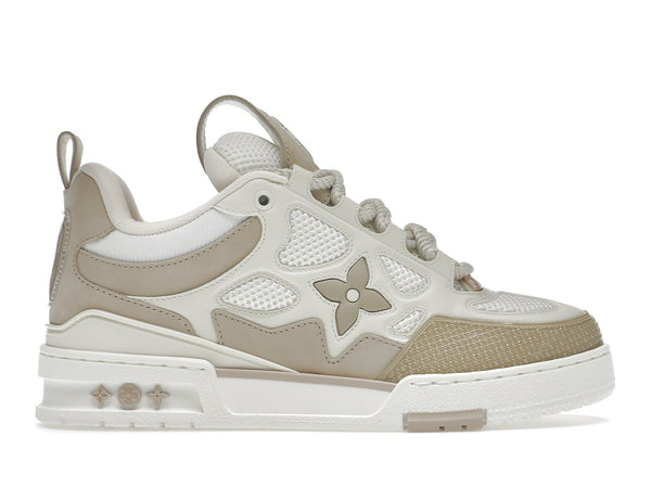 Baskets de skate Louis Vuitton LV Beige Blanc