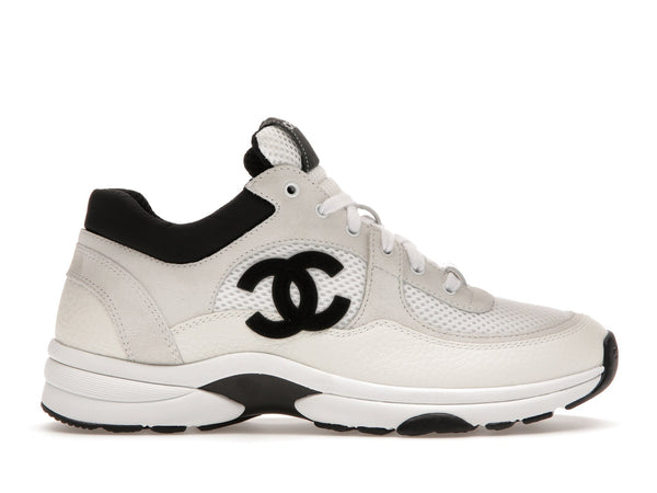 Chanel Low Top Sneaker Wildleder Weiß Schwarz