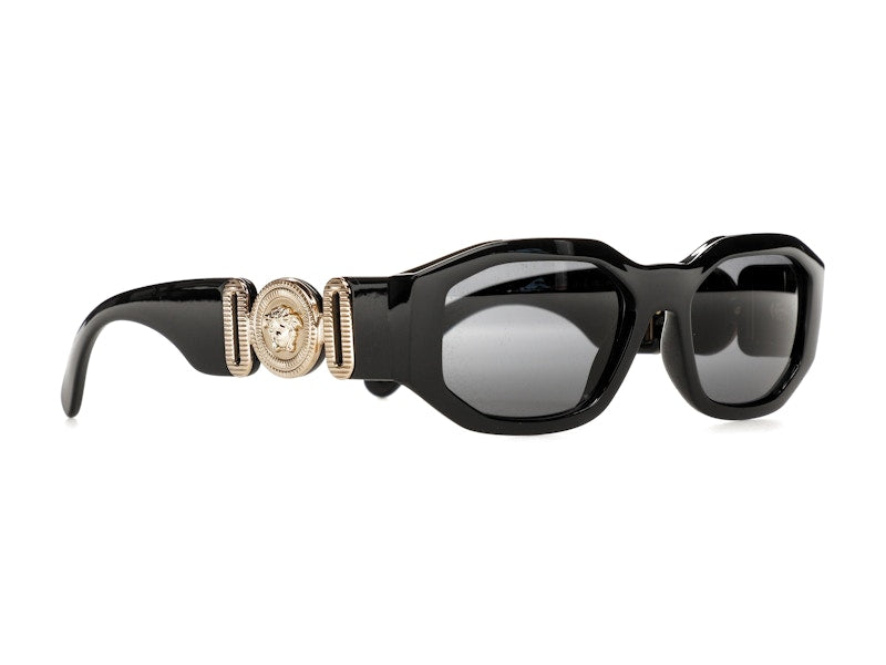 Versace Irregular Biggie Sonnenbrille Schwarz/Schwarz