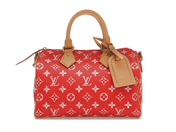 Louis Vuitton Speedy P9 Bandoulière 25 Cuir Monogramme Rouge