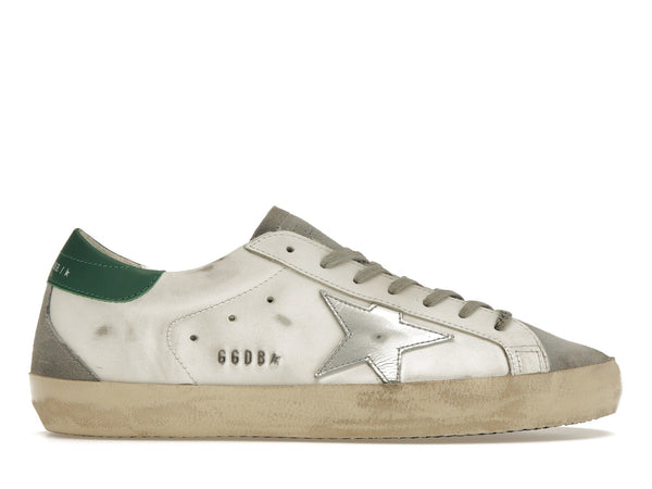 Golden Goose Super-Star Blanc Argent Vert 