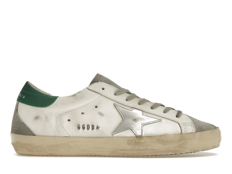 Golden Goose Super-Star Blanc Argent Vert 