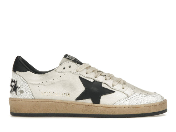 Golden Goose Ball-Star Low Blanc Nappa Noir Star 