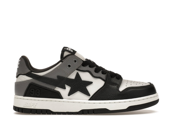 A Bathing Ape Sk8 Sta #5 Noir Blanc Gris