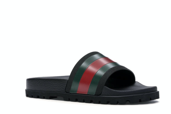 Sandale à enfiler Gucci Web noire