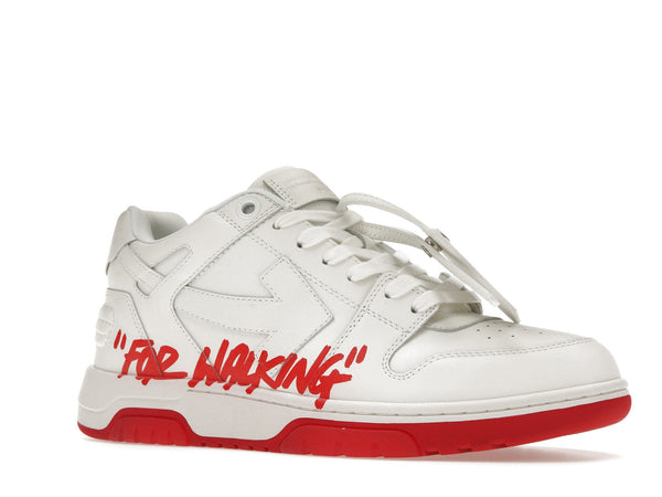 OFF-WHITE Out Of Office OOO Baskets basses Blanc Rouge 