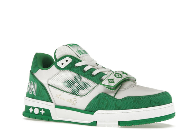 Baskets Louis Vuitton en denim vert monogrammé
