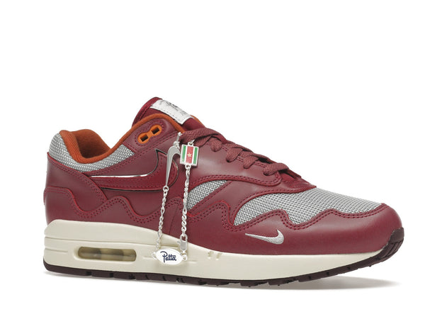 Nike Air Max 1 Patta Waves Rush Maroon (avec bracelet)