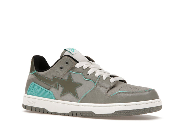 Un singe baignant Bape SK8 Sta Gris Turquoise 