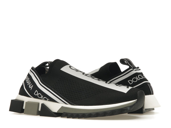 Dolce &amp; Gabbana Sorrento Logo Slip On Noir Gris Blanc