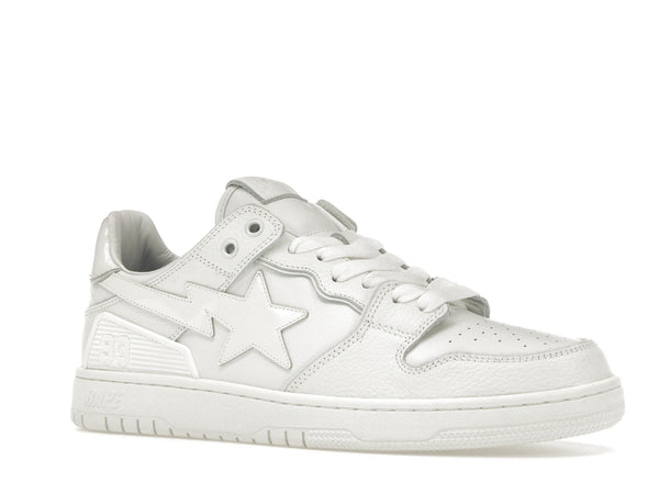 Un singe de bain Bape SK8 Sta Triple White Patent Leather Sta Logo