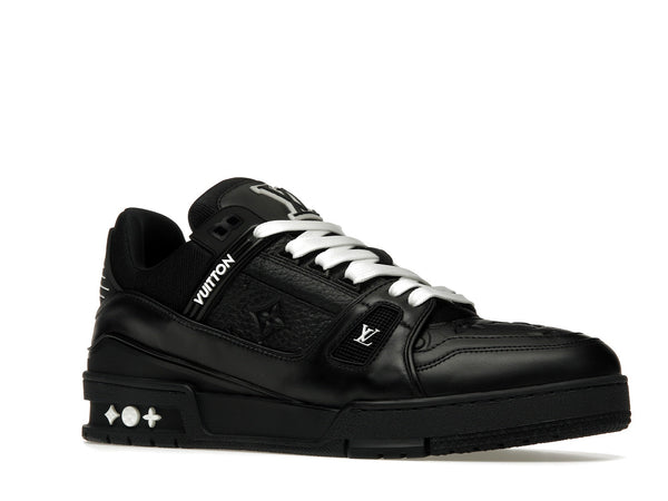 Baskets Louis Vuitton noires avec monogramme en relief