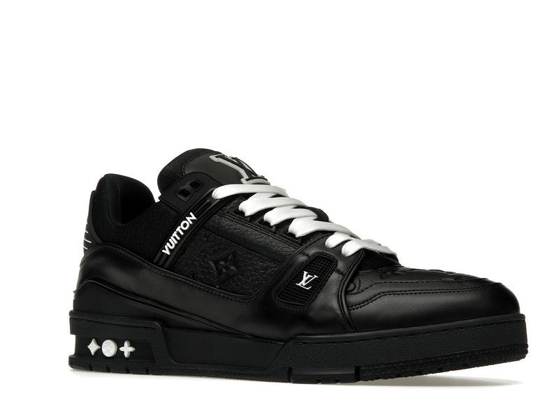 Baskets Louis Vuitton noires avec monogramme en relief