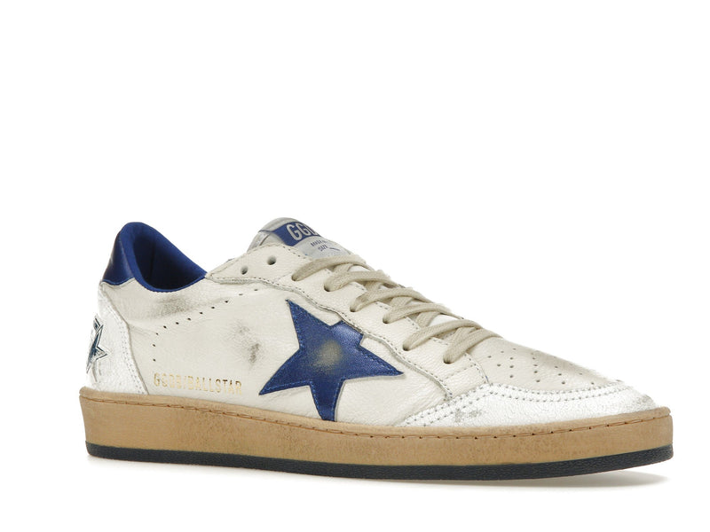 Golden Goose Ball-Star Low Blanc Bleuté 