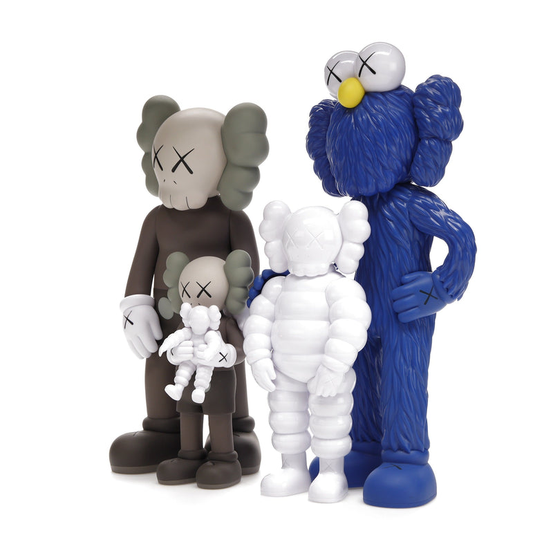 KAWS Family Vinylfiguren Braun/Blau/Weiß