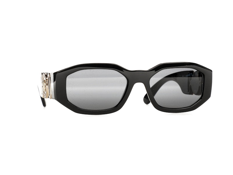 Versace Irregular Biggie Sonnenbrille Schwarz/Schwarz
