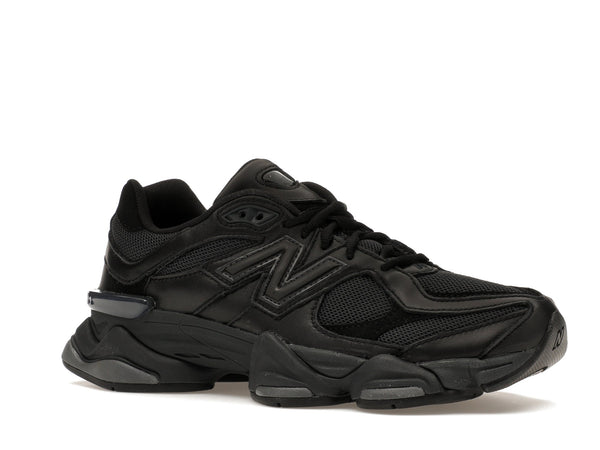 New Balance 9060 Triple Black Cuir