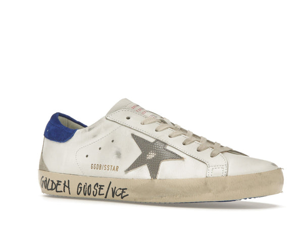 Golden Goose Super-Star Blanc Serpent Bleu
