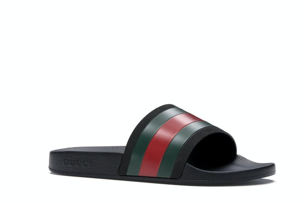 Claquettes en caoutchouc Gucci Rouge Vert