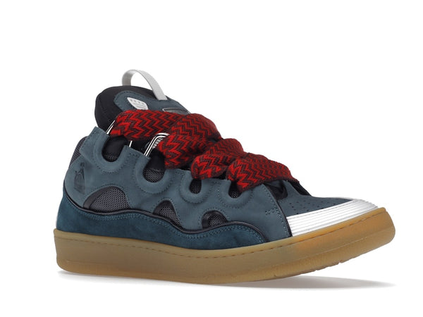 Lanvin Cuir Curb Bleu Gris 