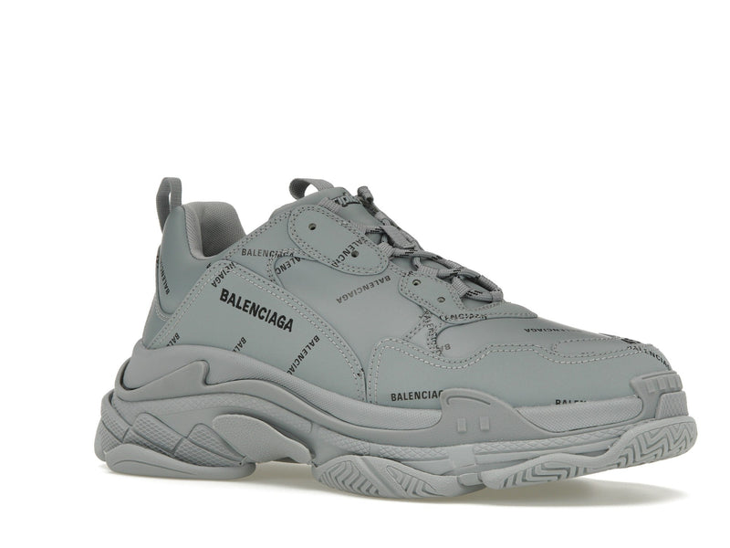 Balenciaga Triple S AllOver Logo Gris Noir