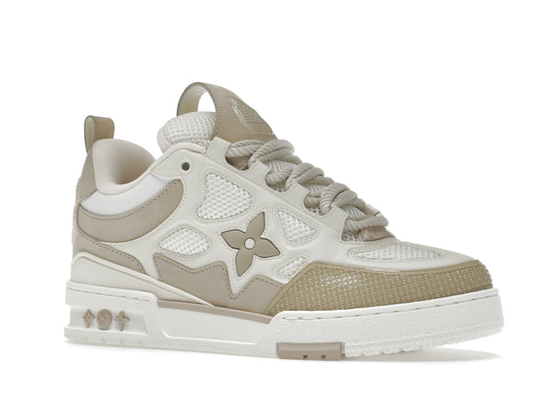 Baskets de skate Louis Vuitton LV Beige Blanc