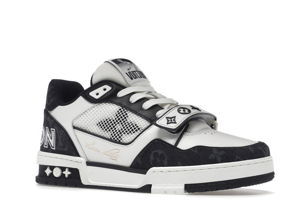Louis Vuitton LV Trainer Velcro Strap Monogram Denim Noir Blanc