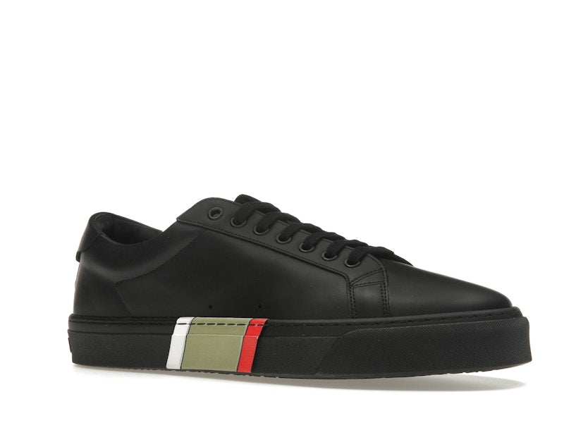 Burberry Icon Stripe Black Leather