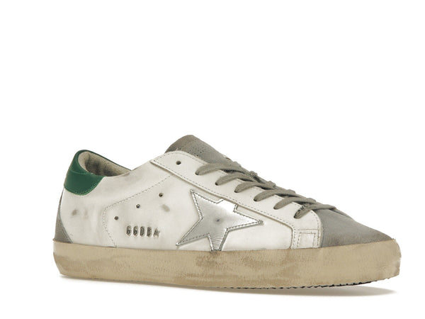 Golden Goose Super-Star Blanc Argent Vert 