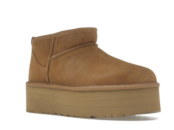 UGG Classic Ultra Mini Plateaustiefel Kastanienbraun