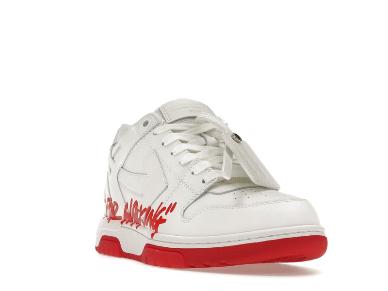 OFF-WHITE Out Of Office OOO Baskets basses Blanc Rouge 