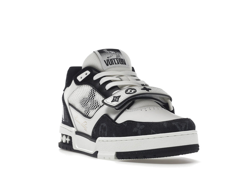 Louis Vuitton LV Trainer Velcro Strap Monogram Denim Noir Blanc