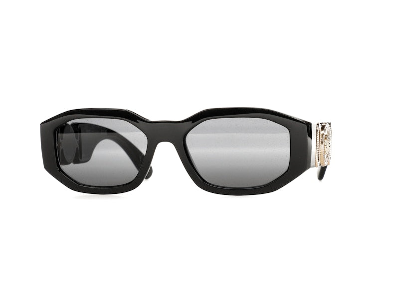 Versace Irregular Biggie Sonnenbrille Schwarz/Schwarz