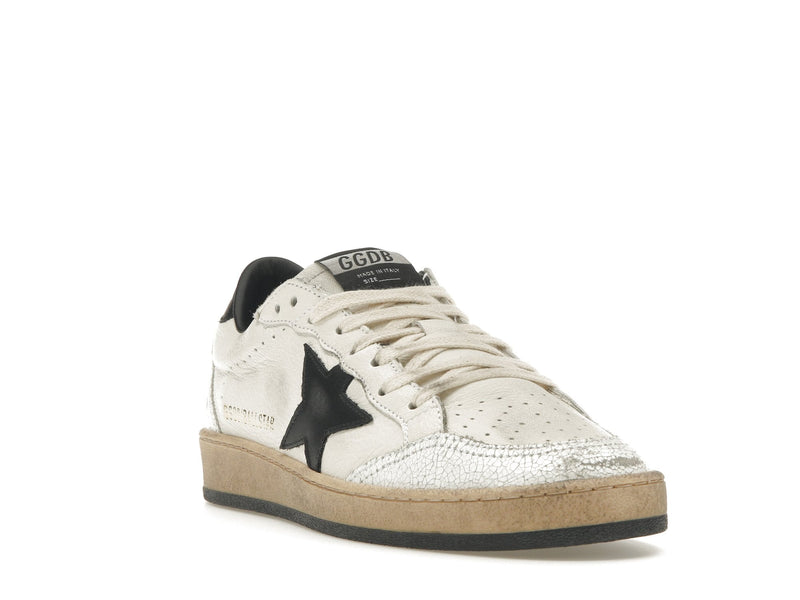Golden Goose Ball-Star Low Blanc Nappa Noir Star 
