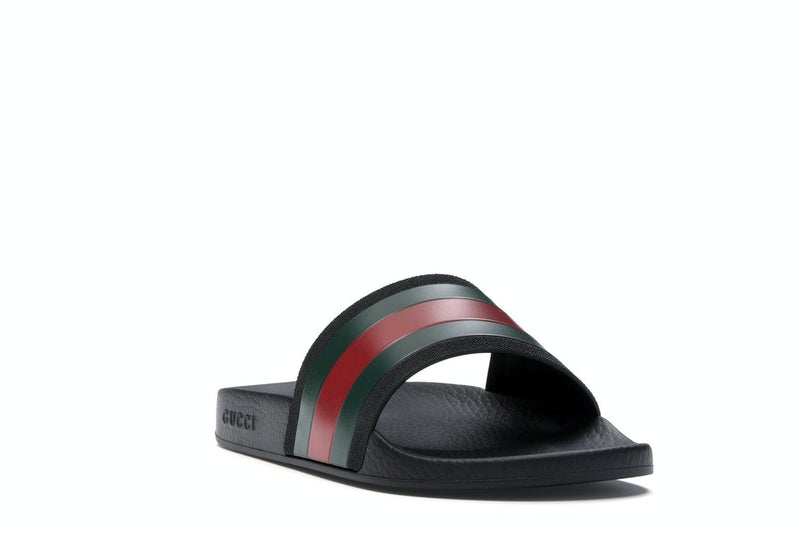 Claquettes en caoutchouc Gucci Rouge Vert
