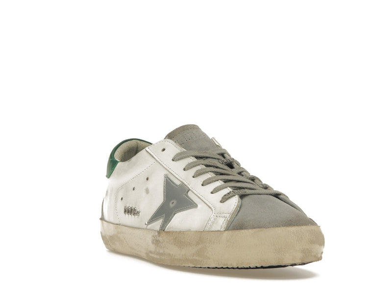 Golden Goose Super-Star Blanc Argent Vert 