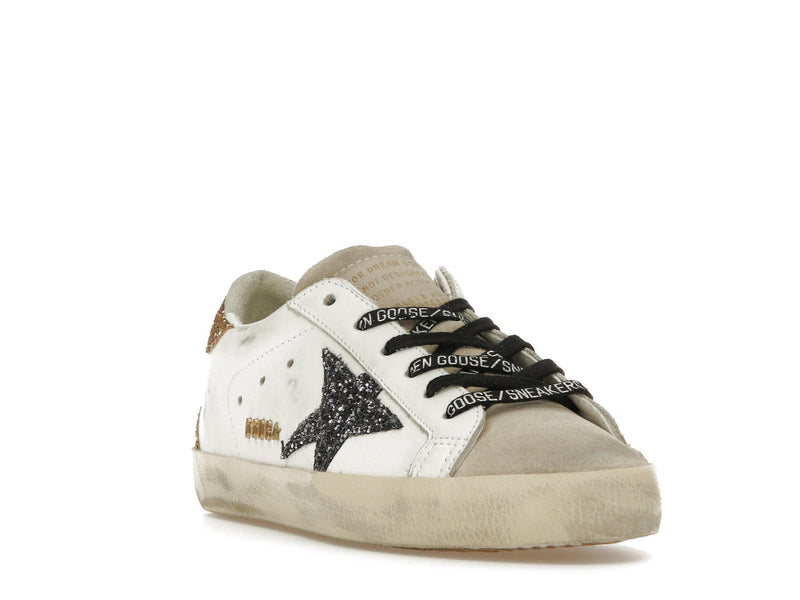 Golden Goose Super-Star Blanc Argent Or Paillettes (Femme) 