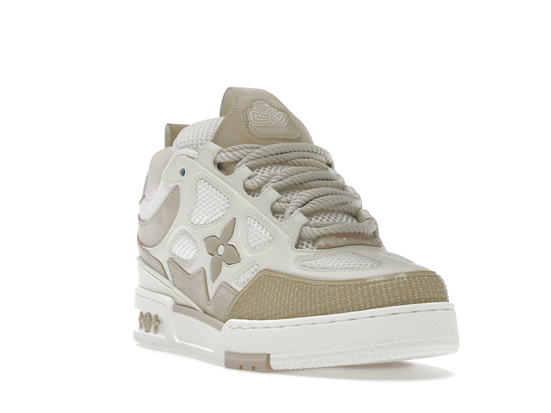 Baskets de skate Louis Vuitton LV Beige Blanc