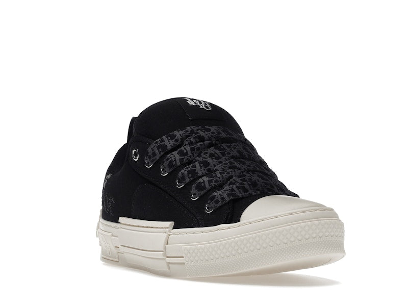 Baskets basses Dior B23 Skater ERL en toile de coton noire