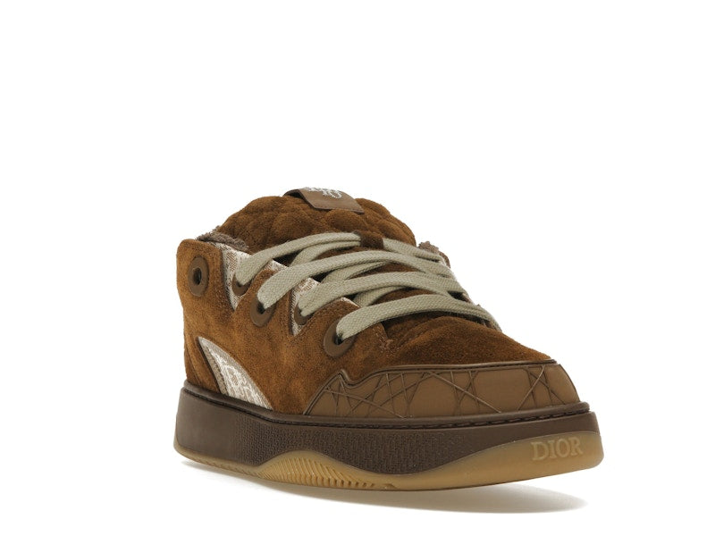 Dior B9S Skater ERL Daim marron avec jacquard Dior Oblique marron et beige