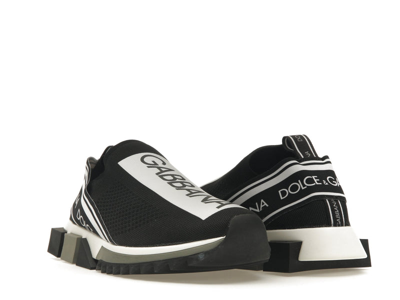 Dolce &amp; Gabbana Sorrento Logo Slip On Noir Gris Blanc